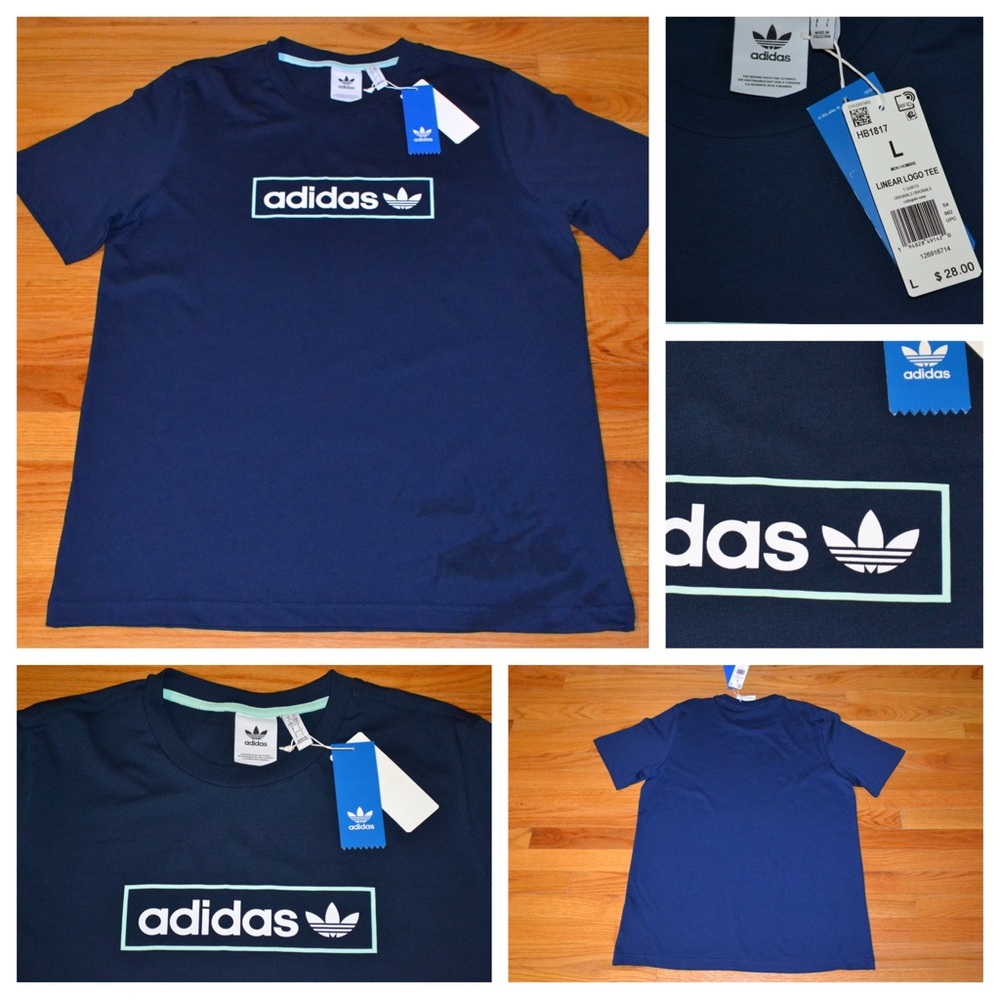 Men’s Adidas Linear logo graphic t-shirt, size L - NWT